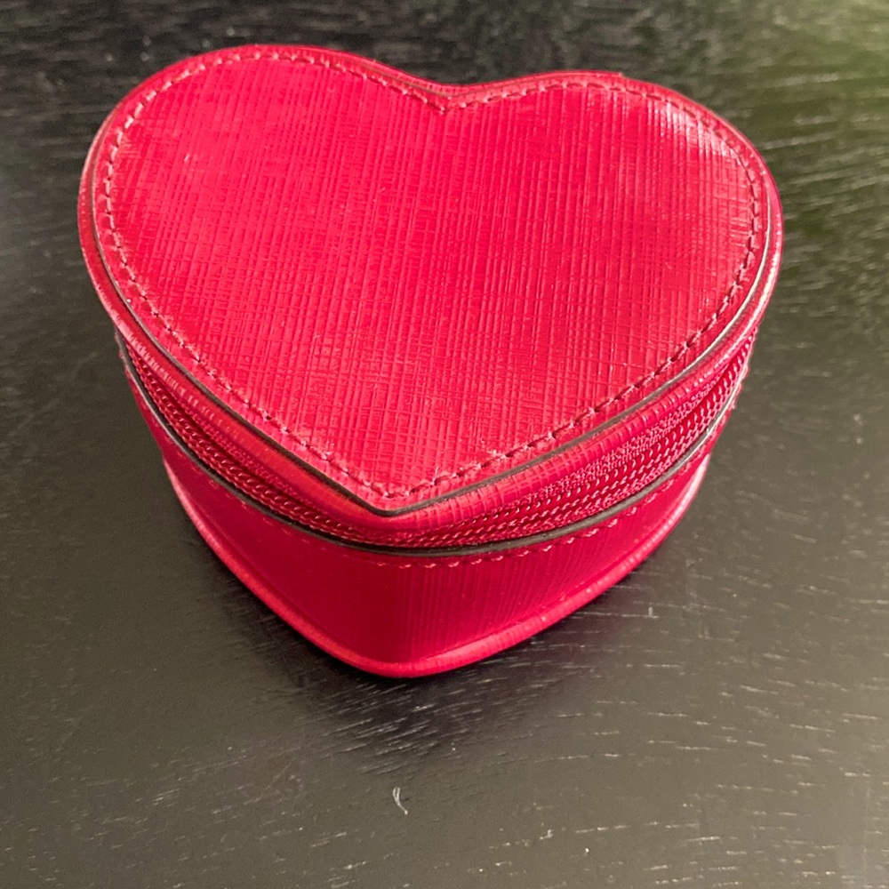 Coach heart ❤️ shaped travel jewelry holder